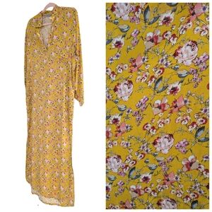 🟡Noyra Ayron Cotton African Print Maxi Dress Size Small Floral